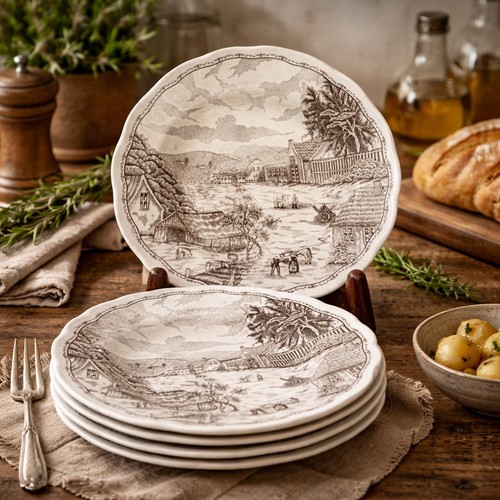 Lot assiettes à soupe - assiettes,