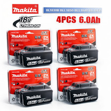 4 X Makita BL1860 Batterie 18