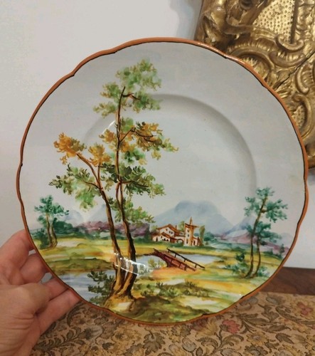 Piatto ceramica maiolica - piatto, in