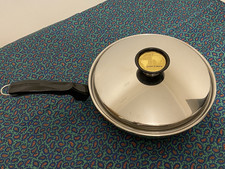 COOK O MATIC PADELLA TEGAME CON MANICO IN ACCIAIO INOX MADE IN USA PARI AL NUOVO