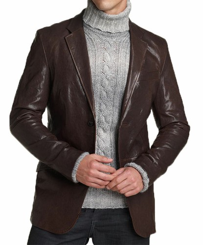 Giacca blazer uomo vera pelle