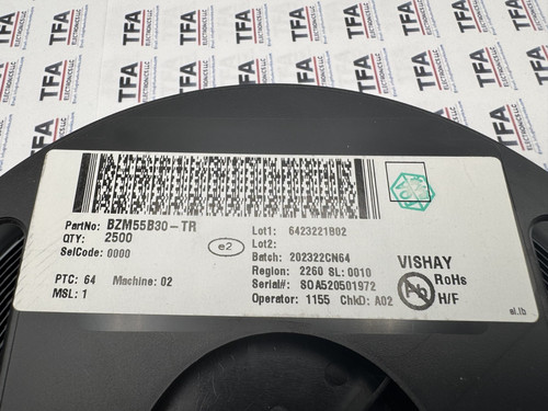 2500 bzm55b30 vishay - pz, bzm55b30-tr