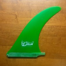 George Greenough 4A Surf Board Fin 9” Verde Vetroresina Ottime Condizioni