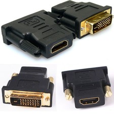 ADATTATORE DVI-D Hdmi DUAL MASCHIO FEMMINA LINK DORATI zv