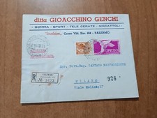 PALERMO 1953 busta intestata GIOACCHINO GENCHI / LINOLEUM articoli sportivi