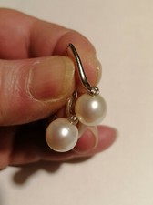 ORECCHINI IN ORO 18KT PERLE E DIAMANTI