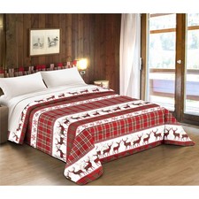 COPRILETTO Trapuntato FIOCCO © LANZO tirolese ROSSO Made in Italy