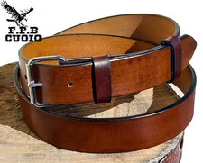 CINTURA UOMO IN CUOIO ARTIGIANALE ALTA QUALITA' RESISTENTE TUTTE LE MISURE