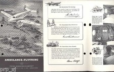 AVIAZIONE AMBULANZA AEREO CRI PRONTO SOCCORSO AMBULANCE FLYVNING ANNI 1950