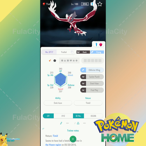 Shiny yveltal evento - yveltal, 🟢evento