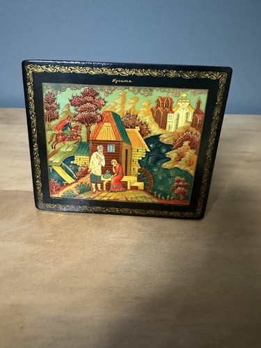 Russian lacquer box mstera - lacquer,