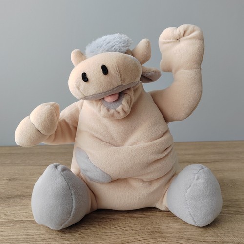 Russ berrie mucca beige grigio - beige,