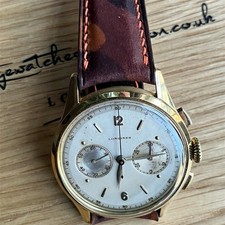 Orologio Longines 13zn Flyback Chrono 38mm Cassa Oro 18k SLV Quadrante Arabo Cinturino 1948