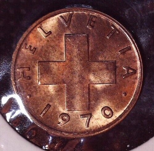 1970 svizzera centesimo un - svizzera, 1