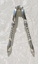 Raro schiaccianoci reversibile vittoriano placcato argento James Dixon & S Sheffield