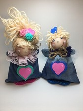 DIY COPPIA DI PIGOTTE SAN VALENTINO LUI E LEI FATTO A MANO