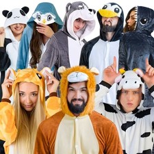 Onesie Kigurumi Pigiama Adulto Carnevale Animale Tuta Costume S-XXL 145-195 cm