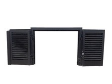 Persiana in alluminio nero orientabile con chiave e serratura 75 x 100 cm