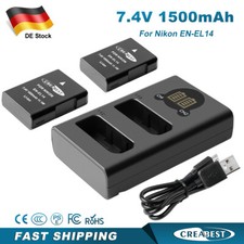 2 pezzi 1500 mAh EN-EL14