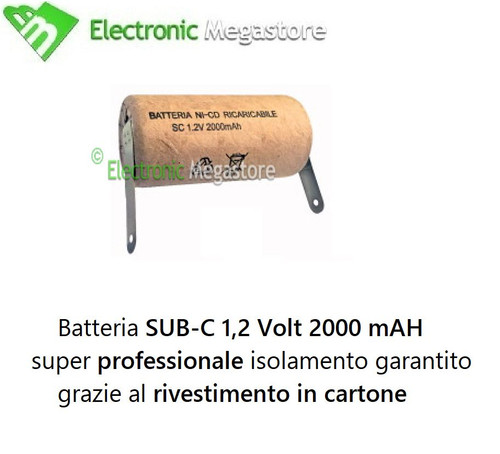 Batteria ricaricabile sc - ricaricabile,