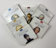 6 CD doppi musica classica: Beethoven Mozart Tchaikovsky Chopin Vivaldi Puccini