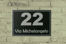 Targa Numero Civico Personalizzabile in Alluminio Composito 10x15 