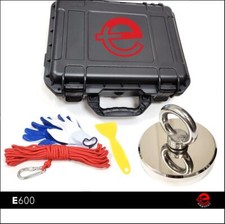 MAGNETE F600 600 KG RECUPERO METALLI PESCA METAL DETECTOR CALAMITA CORDA GUANTI