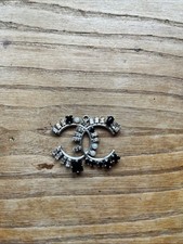 Chanel Cc Logo Black Rhinestone