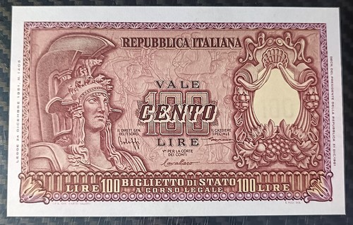 100 lire italia elmata di - lire,