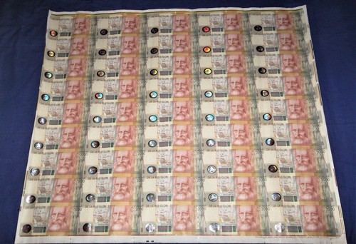 Foglio banconote prova - banconote, di