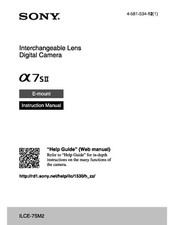 SONY SLT A7S MARK 2 MKII MANUALE DI ISTRUZIONI STAMPATO MANUALE UTENTE MANUALE 