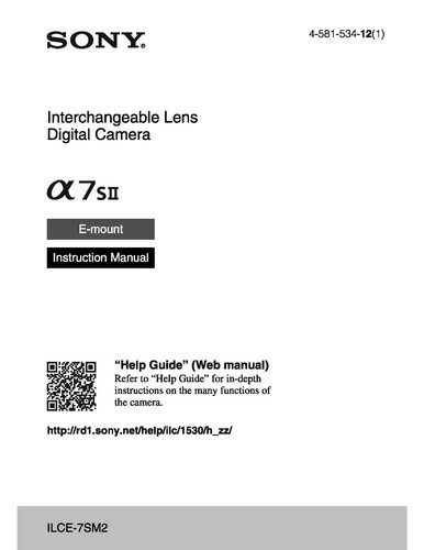 Sony slt a7s mark - sony,