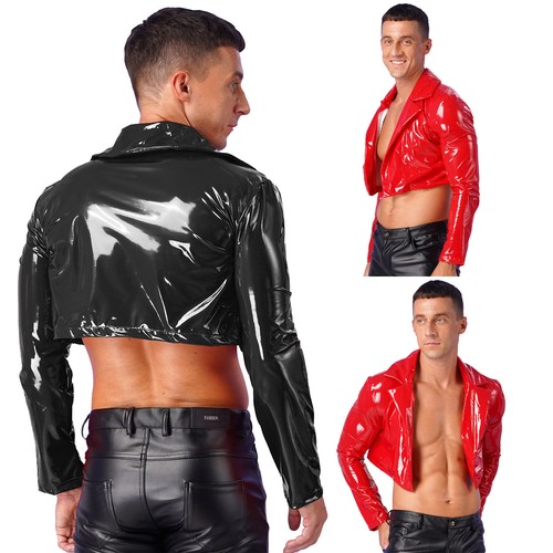 Giacca pelle uomo lattice
