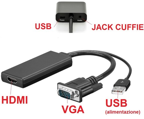 Adattatore vga maschio hdmi - adattatore,