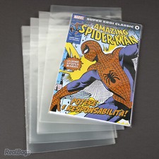 100 Buste per fumetti formato COMICS TP1 cm 18,1x26,5+4,5 60 My con adesivo