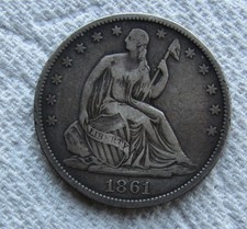 1861-O Seated Liberty Silver