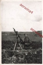 Soldato Fliegerwache Con MG-34 Su Treppiede A Slobyrewo Russia Fronte Est