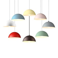 Lampadario a Sospensione AttaccoE27 Campana 35CM Multicolor Metallo IP20 Interni