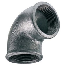 GOMITO 1" FF FEMMINA IN FERRO ZINCATO CURVA 90° RACCORDO IRRIGAZIONE IDRAULICA