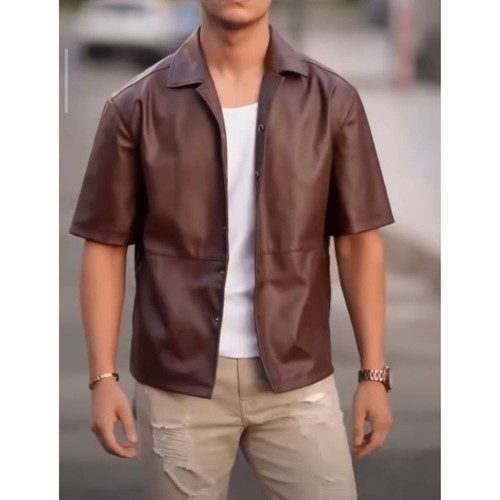 Camicia uomo pelle vera