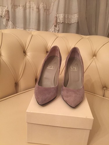 Decollete grigio scamosciato