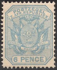 SG203 1894 6 d Carro TRANSVAAL con due alberi - Stemma 1894