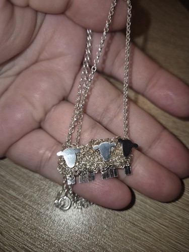Collana argento con - collana, pecore