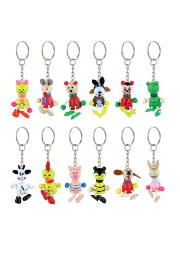 Wooden animal keychains - animal,