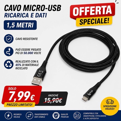 Cavo micro usb fast - cavo,