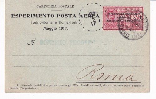 Regno 1917 volo - regno, postale