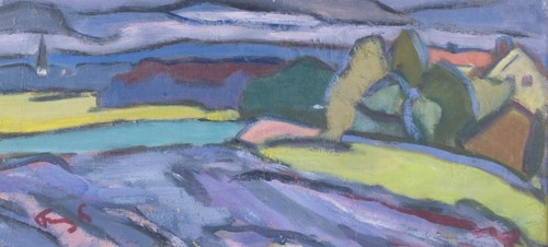 Artista svedese olio su - svedese.,