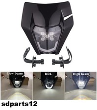 Mascherina Faro Led Nero V-Face Universale Per Cross Enduro KTM GasGas Honda