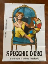 MANIFESTO,POSTER ,SPECCHIO D'ORO Rivista Bellezza Donna F.LLI FABBRI EDITORE,67 