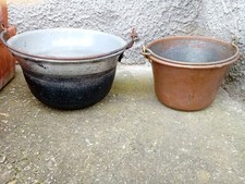 vecchie pentole una in rame da 21×15 e una in alluminio da 28×20 in buone